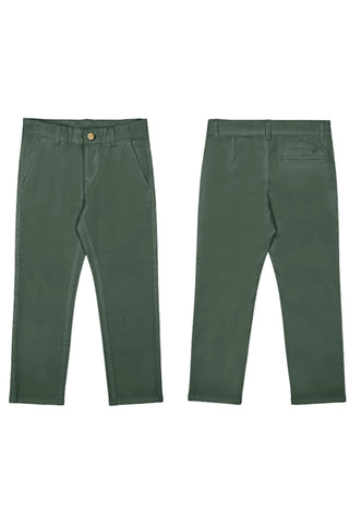 Dark Green Twill Trousers