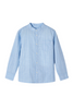 Long Sleeve Blue Mao Shirt