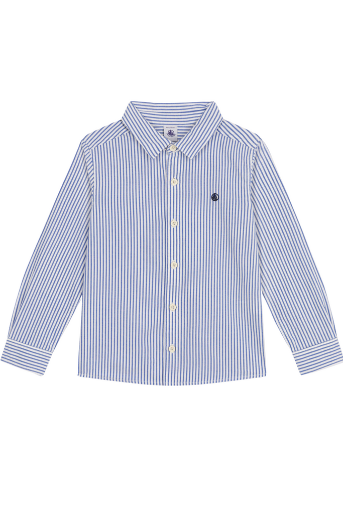 Blue/White Striped Long Sleeve Shirt