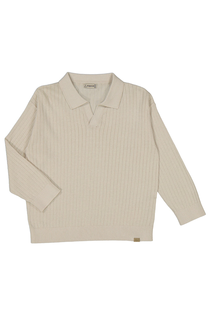 Beige Polo Neck Sweater