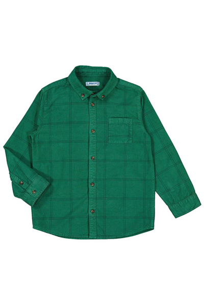 Green Long Sleeve Corduroy Overshirt