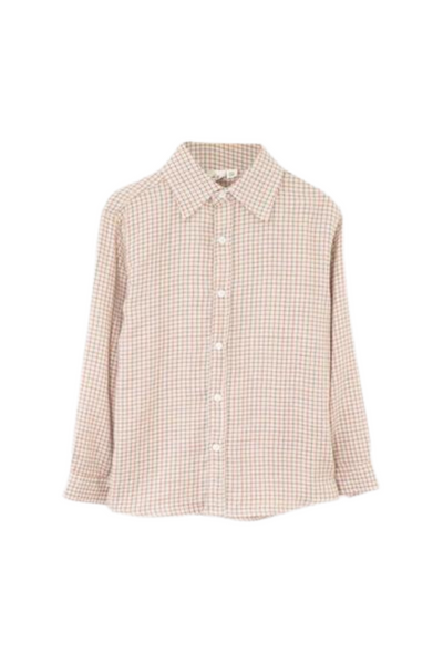 Beige Country Check Collar Shirt