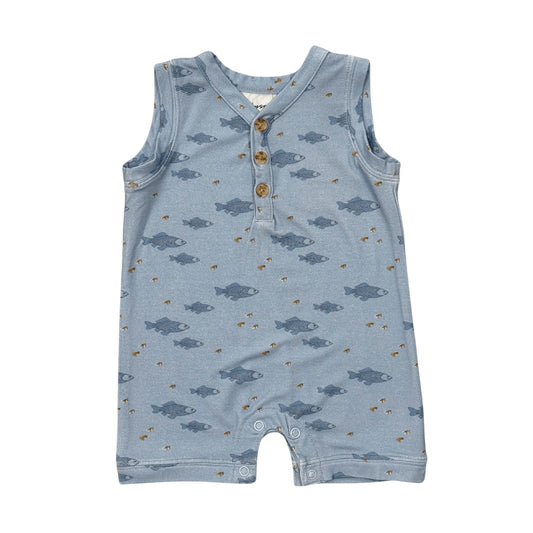 BABYSPROUTS - BBY - BOY'S SLEEVELESS ROMPER - FISH