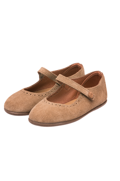 Suede Mary Jane - Camel