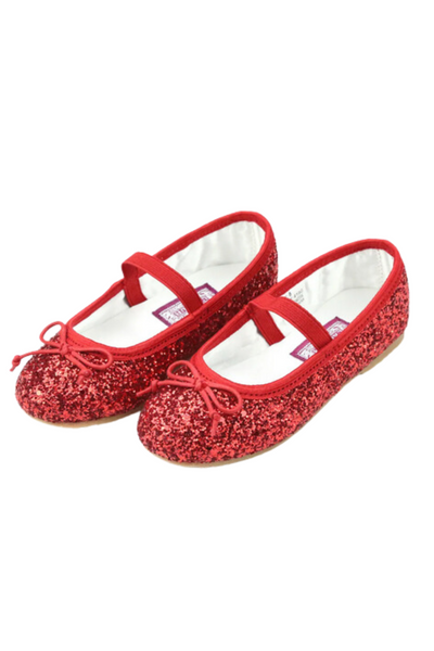 Victoria Glitter Ballet Shoe - Red