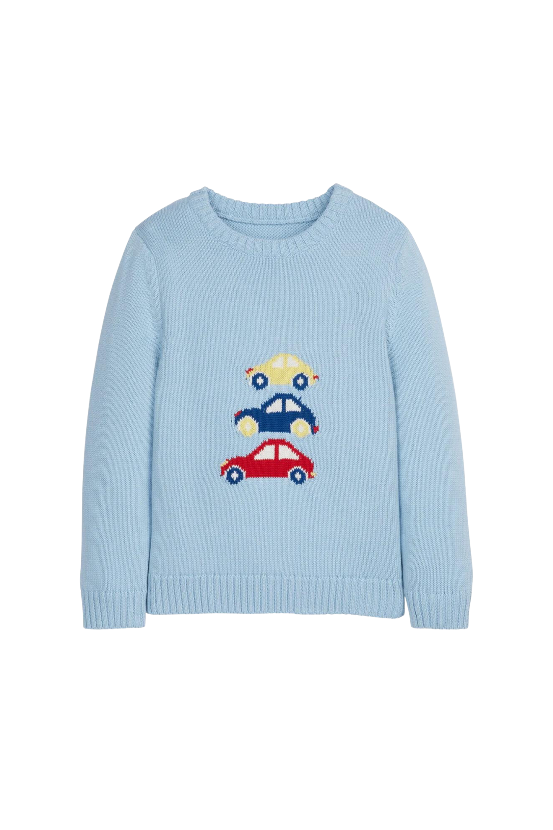 Little English | Intarsia Sweater - Stacked Cars 4T