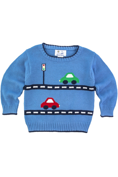 Cars Light Blue Sweater