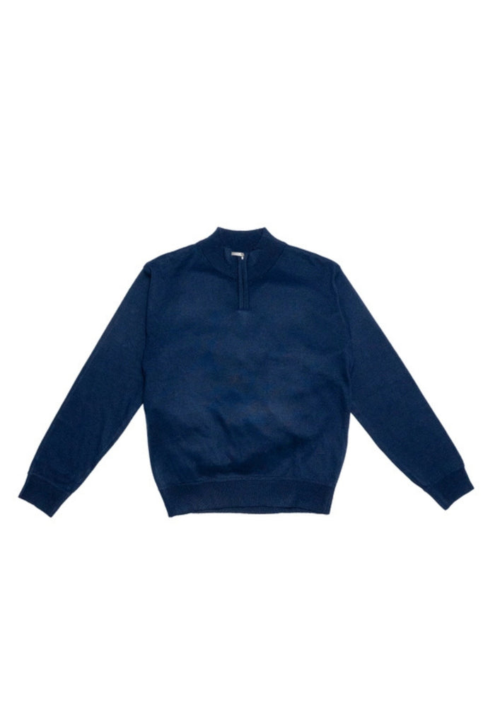Isaac Mizrahi - Navy 1/4 Zip Sweater
