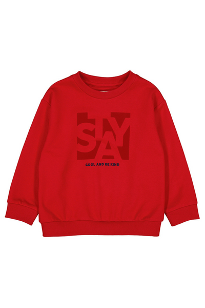 Red "Stay" Pullover