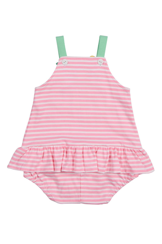 Florence Eiseman - Flowers Stripe Knit Romper