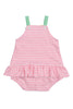 Florence Eiseman - Flowers Stripe Knit Romper