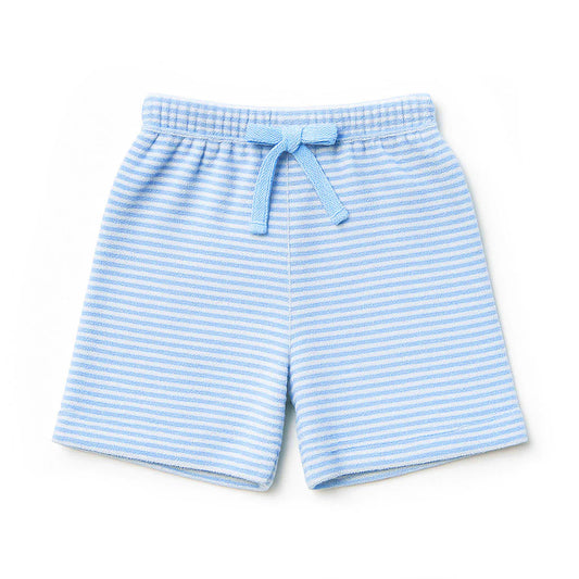 FLORENCE EISEMAN - TB - STRIPE TERRY SHORTS - BLUE/WHITE
