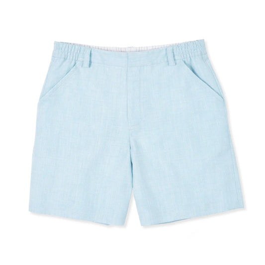 FLORENCE EISEMAN - TB - LINEN-LOOK SHORT  - LIGHT BLUE