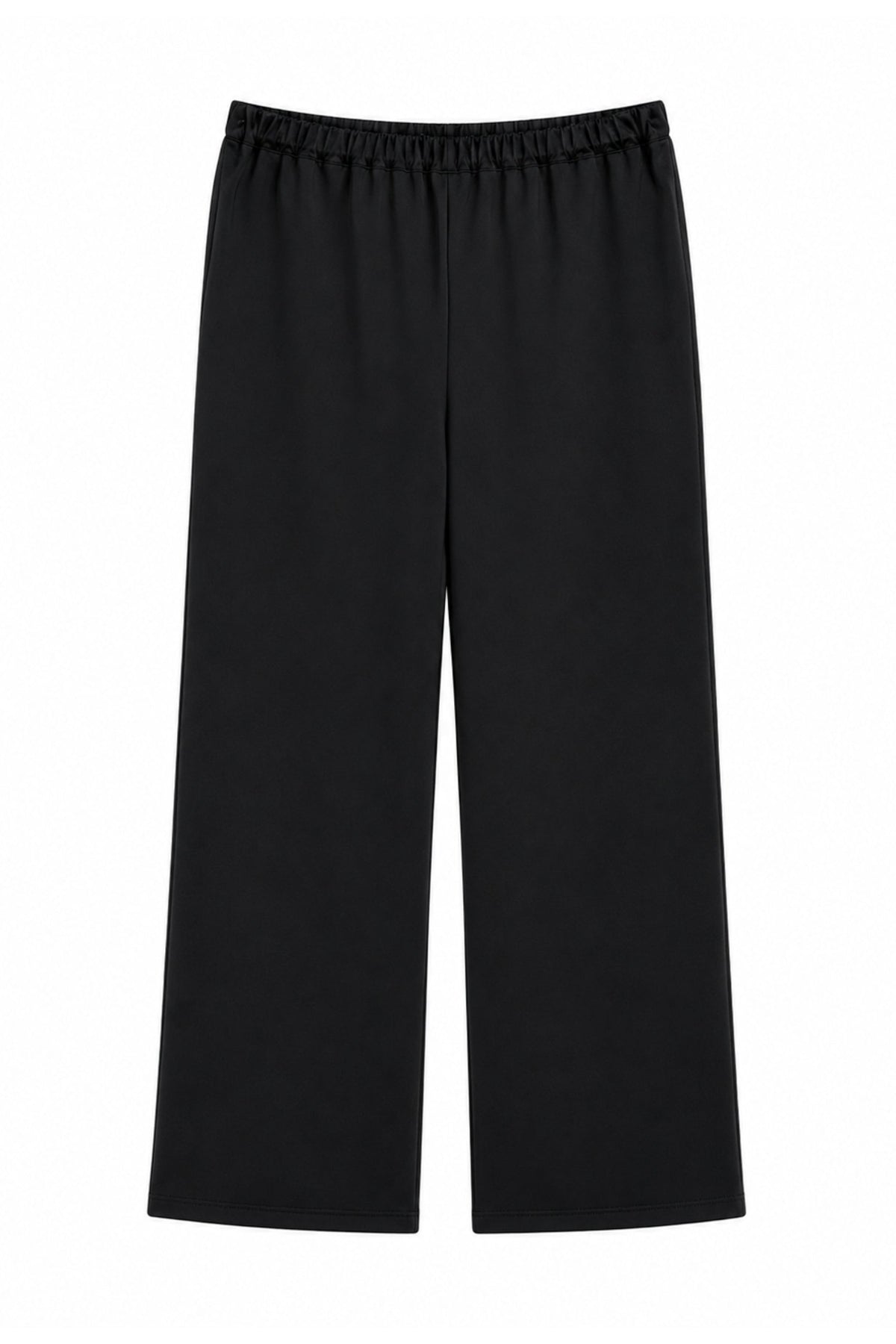 KATIE J NYC CAROL SATIN WIDE LEG PANT BLACK