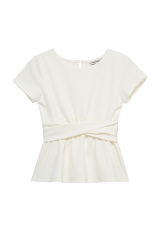 Habitual Girl - Off-White Twist Front Top