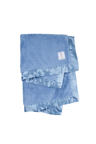 Little Giraffe - Chenille Baby Blanket Cornflower