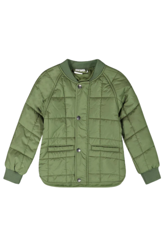 Deux Par Deux -TB-Quilted Mid-Season Jacket-Olivine