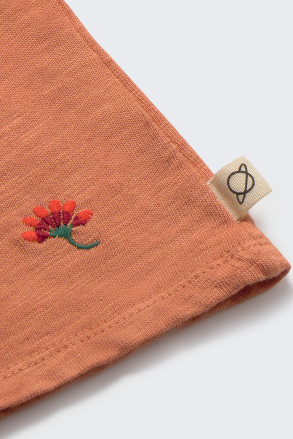 COZMO - BBY - BRUSHED WARM SLUB RUFFLE T-SHIRT - PINK SIENA