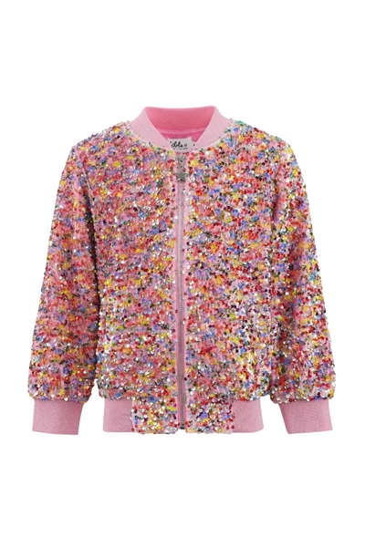 Lola And The Boys - Confetti Shimmer Party Bomber Jacket