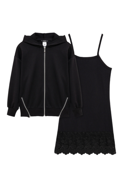 Truce - Black Dress & Hoodie Set