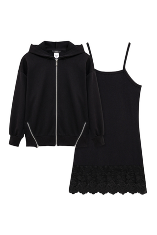 Truce - Black Dress & Hoodie Set
