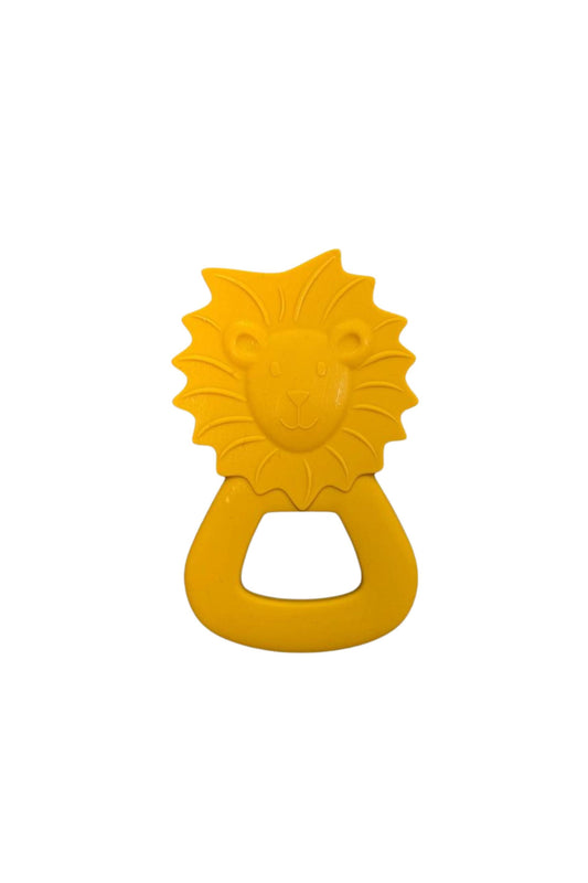 All Silicone Lion Teething Ring - Gold