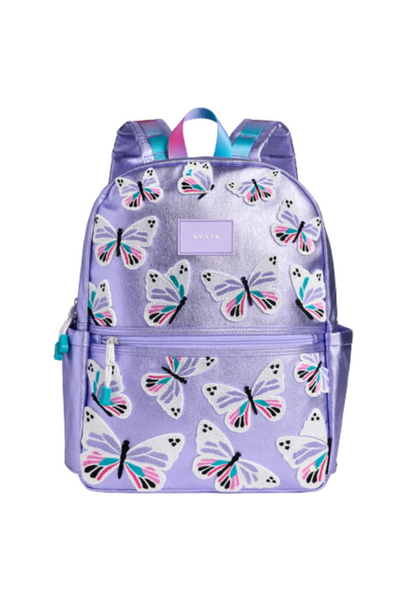 State Bags - Kane Double Pocket Backpack 3D Butterflies