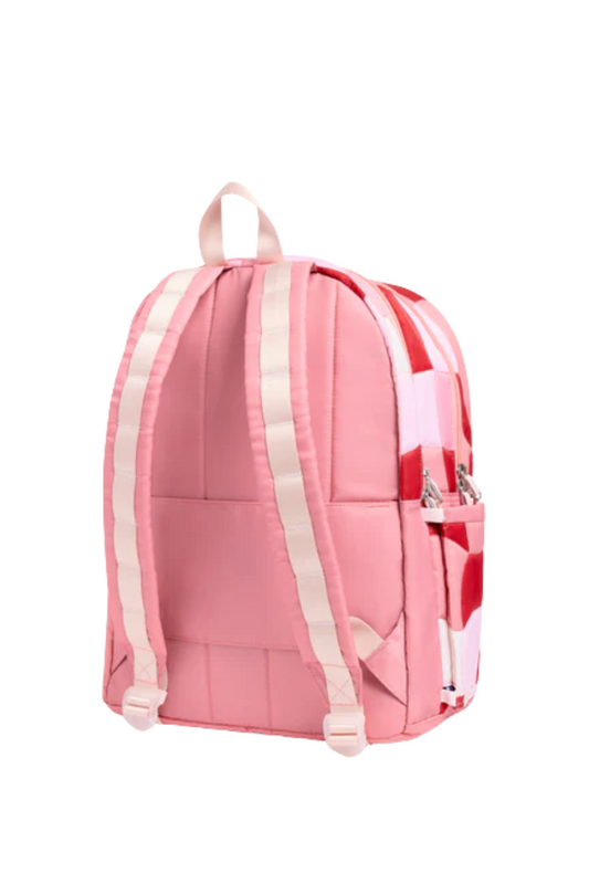 State Bags - Kane Double Pocket Large Pink Puffer Check