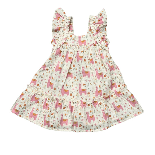 BABYSPROUTS - TG - DROP-WAIST PEPLUM DRESS - LLAMAS