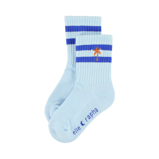 ELLA AND RAPHA - ACC - PALMTREE KIDS SOCKS - LIGHT BLUE