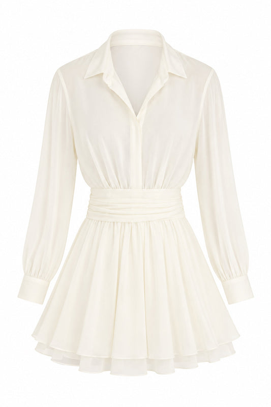 KATIE J NYC ENID DRESS IVORY