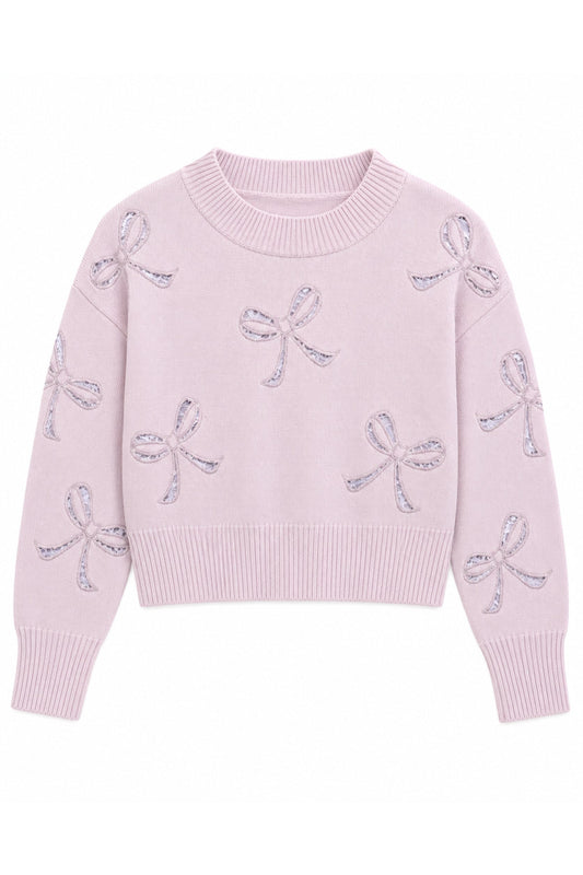 KATIE J NYC ERIN SWEATER BABY PINK