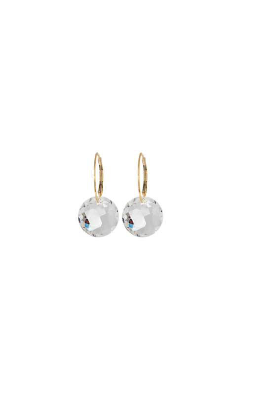 Short & Suite -ACC-Gum Drop Earrings-Gold/Crystal