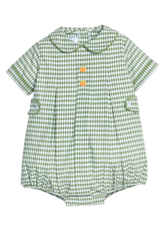 LITTLE ENGLISH - BBY - PUMPKIN EMBROIDERED NICHOLAS BUBBLE