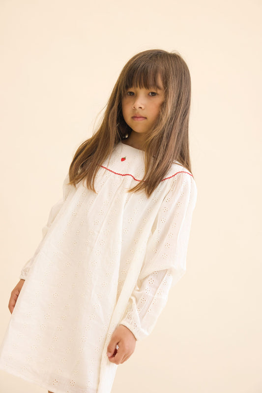 FLOSS - TG - CLAIRE DRESS - IVORY WHITE
