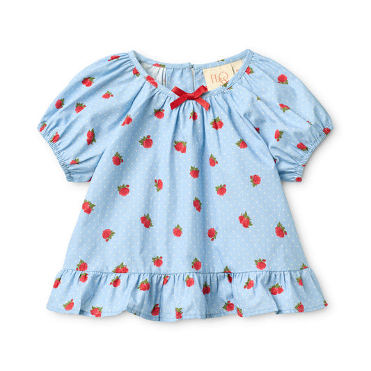 FLOSS - BG - FIONA BLOUSE - BLUE SKY ROSE