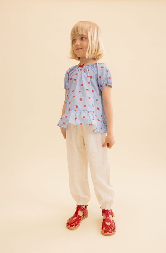FLOSS - BG - FIONA BLOUSE - BLUE SKY ROSE