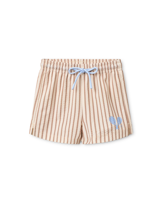 FLOSS - BB - OCEAN SWIM SHORTS - LIGHT BROWN STRIPE