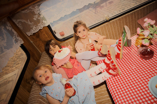 FLOSS - TG - DOLLY BOW DRESS - BERRY/BOW GINGHAM