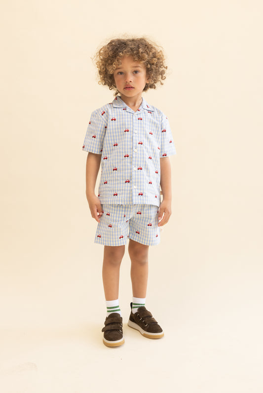FLOSS - TB - ALBERT SHIRT - BLUE GINGHAM
