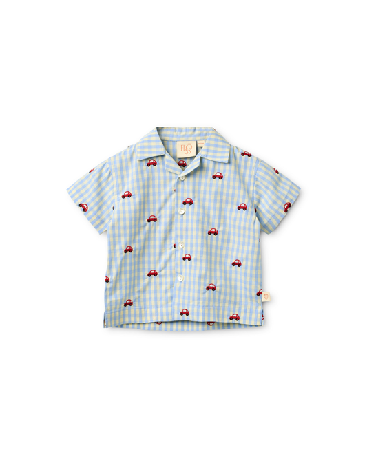 FLOSS - TB - ALBERT SHIRT - BLUE GINGHAM