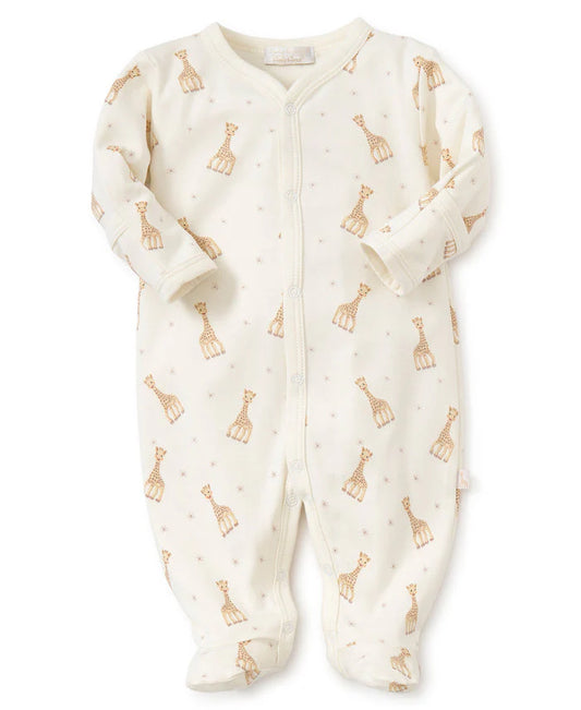 KISSY KISSY - BBY - SOPHIE LA GIRAFE PRINT FOOTIE - ECRU