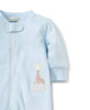 Kissy Kissy - Blue Sophie La Girafe Stripe Zip Front Footie