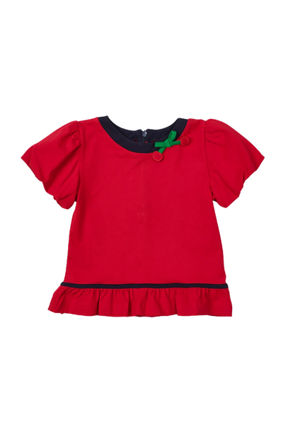 Florence Eiseman - Cherries Bubble Sleeve Top