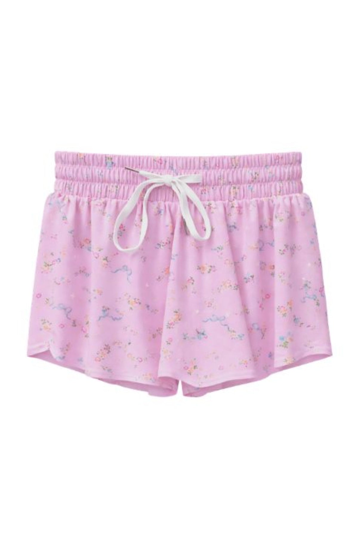 KATIE J NYC FARRAH PRINTED SHORTS BUTTERFLY CARNATIONS