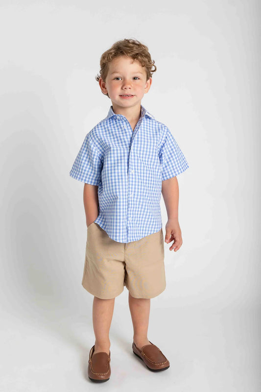 FLORENCE EISEMAN - TB - KHAKI LINEN-LOOK SHORT - KHAKI