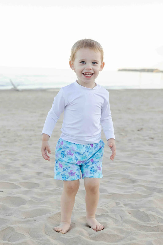 FLORENCE EISEMAN - TB - TURTLE PRINT SWIM TRUNK - BLUE