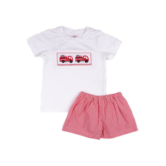 TEETA - TB - WYATT SHORT SET - FIRETRUCK