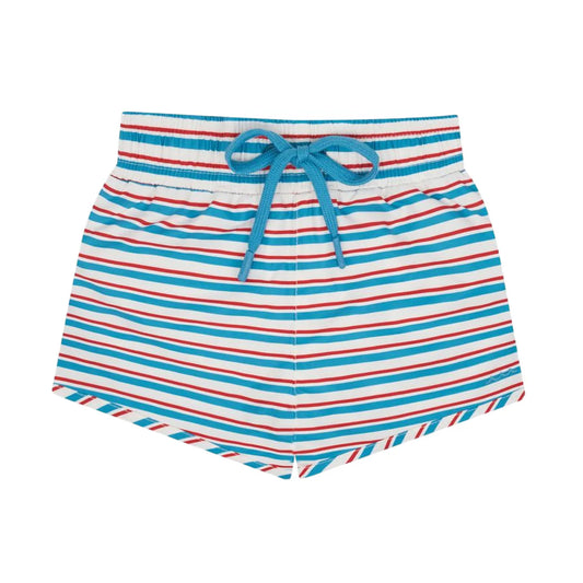 MINNOW - BB - BOYS CABANA STRIPE BOARDIE - RED/WHITE STRIPE