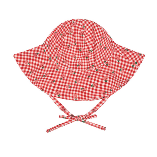 MINNOW - ACC - SUN HAT - FLORAL GINGHAM